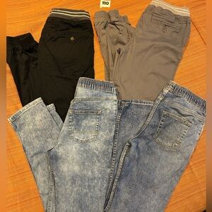 Cat & Jack Denim and Striped Pants Set